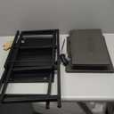3 Drawer Nightstand Dresser with Wood Top, Dark Grey