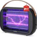 Buzbug LED Bug Zapper Indoor, 10 Years Lifespan Lamp Sustainable Less Power, Durable High-Voltage Electric Mosquito Zapper, Fly Trap Mosquito Trap, Fly Killer Fly Zapper -MA015B, Black