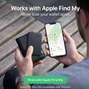 2 Pack Smart Tag Wallet Tracker Card [Apple MFi Certified] Work with Find My (IOS Only)Wireless Charging Worldwide Ultra Slim Air Tracking Card Bluetooth Key Finder for Kid Pet Bag Luggage Waterproof