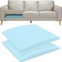 Couch Cushion Support for Sagging Seat,20"X20"X2" High Density Foam Sofa Cushion,Arched Furniture Seat Under Cushion Sag Repair for Loveseat,Blue Set of 2