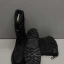 HYPOCRUTE Women's Warm Snow Boots with Fur Lined Black and White Wide Winter Boots Water-resistant Mid Calf Boots for Hiking,Working,Outdoors (9)