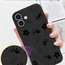 2 x Toycamp for iPhone 16 Pro Max Case - Women Girls Cute Strawberry Black Frosted Slim Fit Design Soft TPU Shockproof Protective Girly Pretty Phone Cover for iPhone 16 Plus Phone Case