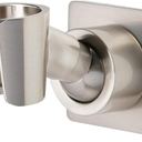 Shower Head Holder All Metal Handheld Shower Wand Bracket Adhesive Shower Wall Mount Holder Brass Shower Spray Holder Brushed Nickel, Drill Free Glue Installation