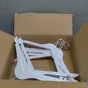 TOPIA HANGER Bride Hanger for Wedding Dress, Premium White Wooden Hangers, 360 Swivel White Hook, Smooth Finish, Extra Smoothly Cut Notches, 10 Pack-CT06W