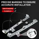 Front Left Power Window Regulator Assembly Without Motor Compatible For Silverado Suburban Avalanche 1500 2500 3500 00-06 Cadillac Escalade 02-06 GMC Yukon Sierra Driver Side 741-644