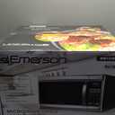 Emerson MW1338SB Countertop Microwave Oven, 6 Pre-Programmed Settings, Removable Glass Turntable, Child Safety Lock, 1.3 Cu ft, 1000W, Stainless Steel