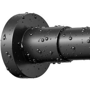 YNL Black Shower Curtain Rod 32-80 Inch(2.7-6.6ft), Non-Slip, Never Rust, Stainless Steel No Drill Spring Tension Shower Rod, Telescoping Curtain Rod for Bathroom Window Living Room