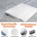Threshold Ramp for Wheelchairs, 3-5.5" Rise and 30"36" Platform Aluminum Wheelchair Ramp, Door Threshold Ramps with a Non-Slip Thick Door Mat