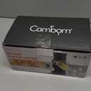 Cambom Rotary Cheese Grater Hand Crank Cheese Shredder for Fresh Cheese, Vegetable, Nuts,Non-slip Suction Base, Free Cleaning Brush Three Blades, Black