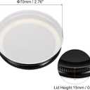 uxcell Mason Jar Lids, 70mm/2.76" Regular Mouth Tin Plate Caps Leak Proof for Canning Jars Kitchen Storage, (Black 12Pcs)