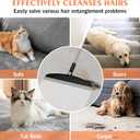 Multifunction Silicone Broom, 54 Inch Long Handle Silicone Floor Squeegee Broom, Sweep and Scrape 2 in 1 Household Cleaning Broom for Floor, Bathrooms, Kitchens, Showers, Tile, Pet Hair, Black Grey