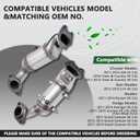 Upgrade Front & Rear Converter Compatible with 2011-2019 Chrysler Town & Country, Dodge Grand Caravan, Journey, Avenger, 200 3.6L Replace 674121 (EPA Compliant)