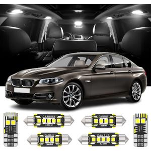 21 Pieces Interior LED Lights Replacement for BMW 5 Series F10 F11 Sedan Wagon Touring 2010-2016 White LED Interior Bulb with Install Tool