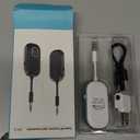 025 New Bluetooth 5.3 Transmitter Receiver, [2 in 1] Airplane Bluetooth Adapter, Compatible with 2 AirPods or Wireless Headphones, 3.5mm AUX Jack Wireless Audio Transmitter for TV, Home Stereo, Car