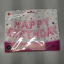 TONIFUL Light Pink Happy Birthday Balloons Banner, 16 Inch Mylar Foil Letters Birthday Sign Bunting Reusable for Girls Boys Kids & Adults Birthday Decorations and Party Supplies