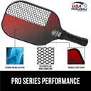 Gorilla Gear USAPA Approved Pickleball Starter Set, Fiberglass Paddles with Bag and Balls, Indoor Outdoor Court Use, Comfortable Racket Grip, Oversized Sweet Spot Pickle Ball Paddle for Men, Women (Red)