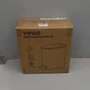 TIPGO Slim Bathroom Trash Can with Lid Soft Close, Step Pedal, 6 Liter / 1.6 Gallon Stainless Steel Trash Bin, Small Garbage Can for Bedroom, Office, Kitchen (Navy Blue)