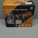 Paint Sprayer for House Painting, Paint Sprayer with 1000W Powerful Copper Motor, 1400ml (47oz) Container, 6 Brass Nozzles & LED Light, Easy to Clean for House, Fence, Furniture, DIY, Garden, Walls