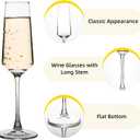 YANGNAY Champagne Flutes Set of 12, 7.5 oz Stemmed Champagne Glasses, Sparkling Wine Glasses for Party, Clear