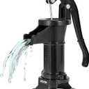 VEVOR Well Hand Pitcher Pump, 25 ft Maximum Lift, Antique Cast Iron Manual Hand Water Pump, NPT 1-1/4 in Connection, Easy Installation, Old Fashioned for Outdoor Garden, Pond, Backyard, Farm, Black