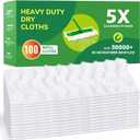 100ct Dry Sweeping Cloths for Swiffer Sweeper Mop, Heavy Duty Microfiber Duster Mop Pad Refills, Captures Dust & Pet Hair, for Hardwood Floors and Multi-Surface Cleaning