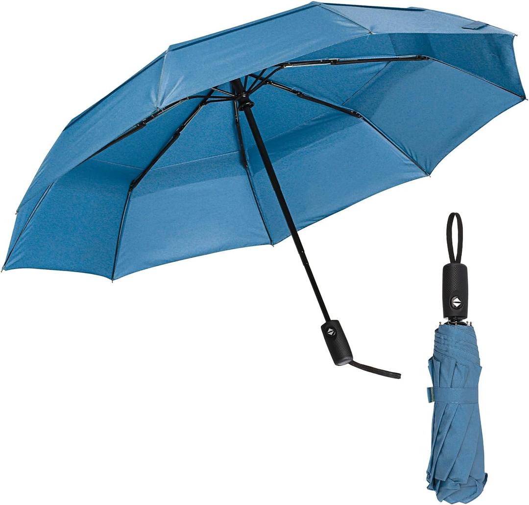 Mr. Pen Windproof Travel Umbrella - Blue, Automatic, Compact, Rain & Windproof