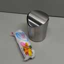 ZHOUWHJJ Mini Countertop Brushed Stainless Steel Swing Lid Can Set, Come with Bag, 1.5 L / 0.40 Gal, Multiple Color Options, Silver
