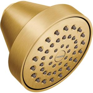 Moen 6399BG One-Function 3-5/8" Diameter Round Spray Head, Brushed Gold