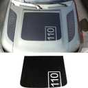 Car Exterior Air Vent Outlet Exterior Hood Decoration Stickers Decal Emblem for Land Rover Defender 110 90 2020 2021 2022 2023 (Landrover Defender 110 Accessories, Black) (landrover defender 110 accessories, Black)