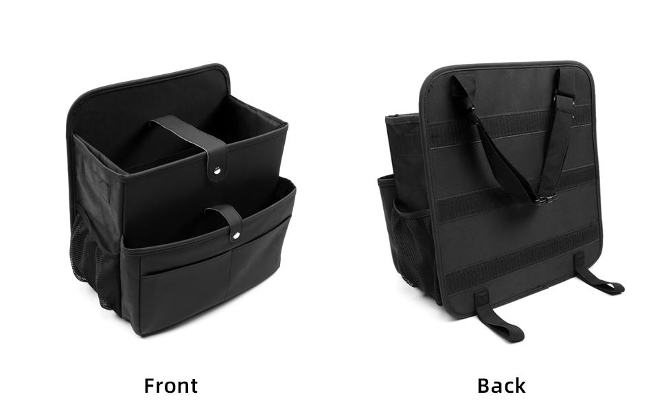 Car Front Seat Organizer, Back Seat Storage with Adjustable Straps Truck Seat Organizers for Delivery Drive, Office File, Passenger Seat
