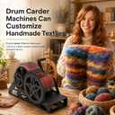 Hand Crank Wool Drum Carder, Fiber Blending Combing Machine