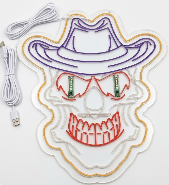 LED Light Ghost Face