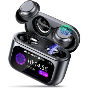 Sleep Earbuds Bluetooth 5.4 in Ear Touch Screen Sleep Headphones, Small Design Mini Sleep Earbuds for Side Sleepers with Sleep Mode, 48H Playtime Sleep Earphones Clear Calls, 5 EQ Modes, Black