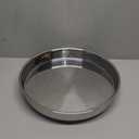 VAEHOLD Pantry Cabinet Lazy Susan Stainless Steel Black Spice Rack Turntable - Decorative Trays Storage Containers Organizer for Kitchen Cabinet, Snacks, Bathroom (12 inches) (Silver)