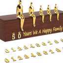 Anniversary Wedding Gift for Couple-Personalized Gifts for Couples-Engagement Gifts for Couples-Gift for Parents with Copper Family Statue-Choose Your Family Combination Gift (3Children)
