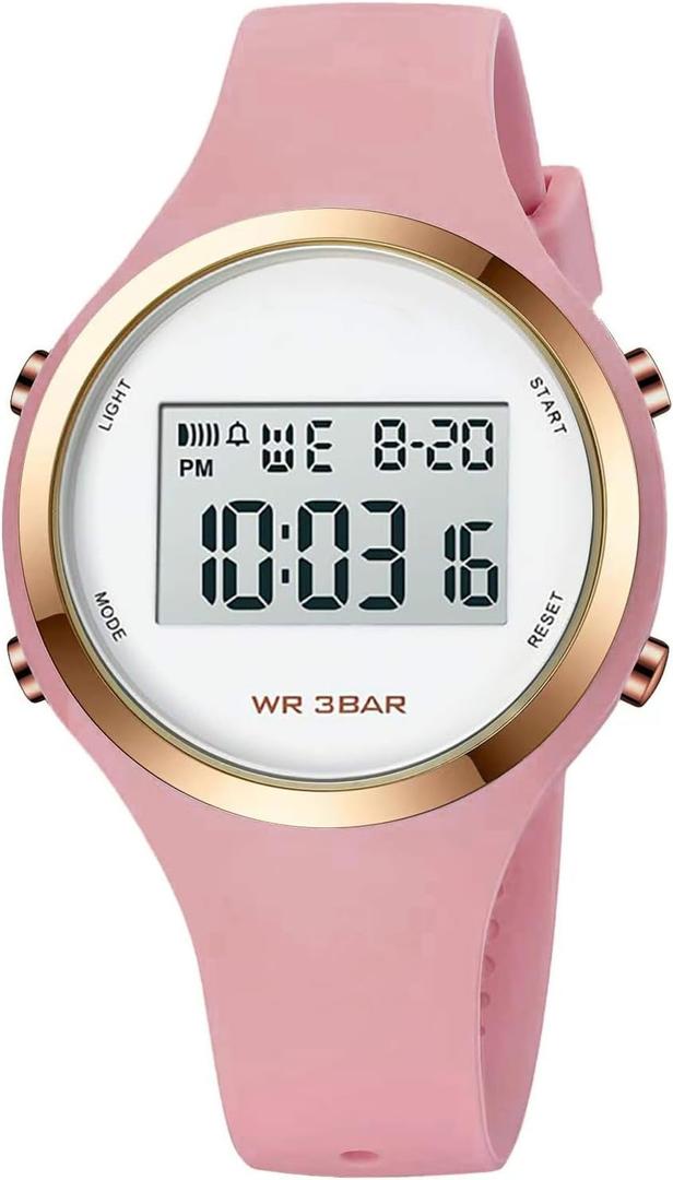 XCZAP Outdoor Sport Watches Alarm Clock 5Bar Waterproof LED Digital Watch (coffee-one)