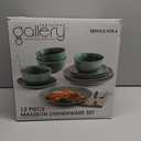 Gallery Service For 4 Madison Dinnerware Set 10 pieces, Green 