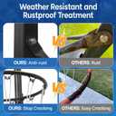 Pool Basketball Hoop Poolside Height Adjustable Portable Basketball Hoop for Pool with Shatterproof Backboard and Weather-Resistant Steel Screws/Brackets, Includes Ball and Air Pump