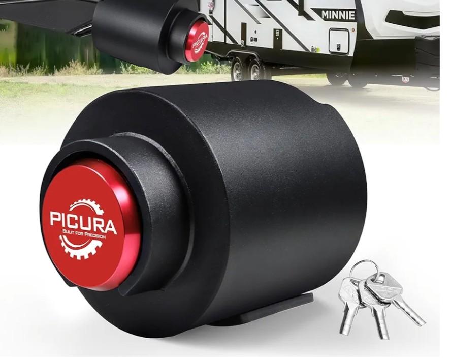 2026 Upgraded Trailer Lock Fits 2-5/16 Inch Coupler, Heavy Duty Trailer Hitch Locks, Anti-Theft Trailer Coupler Lock for RV, Trailer, Boat, Pickup(Blue)