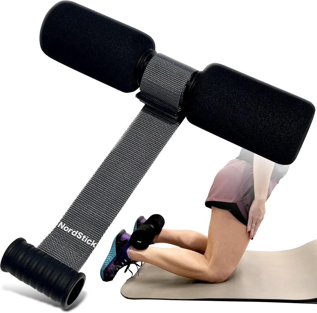 NordStick Nordic Hamstring Curl Strap - Original Nord Stick Exercise Set for Home and Travel - 5 Second Set Up