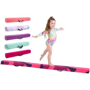 Home Balance Beam - Sizes 210/240/270/300 cm - Amazing Balance Equipment for Kids at Home - Faux Suede, High Density EVA Foam - Flashcards, Carrying Straps, Carry Bag, 8 FT / 240cm