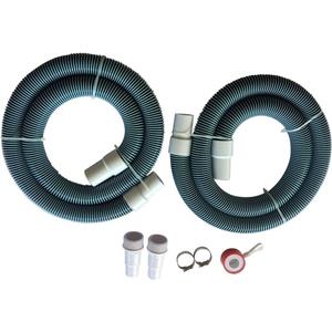 FibroPool Professional Pool Filter Hose Replacement Kit  1.5" 6 Foot Hose 2 Pack with Reinforced Cuffs, Adapters, Clamps & PTFE Tape  Durable, Leak-Resistant, Universal Compatibility