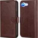 TUCCH Case Wallet for iPhone 17e 16e, Magnetic PU Leather Kickstand Flip Folio Cover with RFID Blocking 4 Card Slot Shockproof TPU Interior Shell Compatible with iPhone 17e/16e 6.1", Chocolate Brown