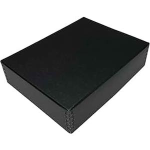 Lineco, 8x10 Museum Archival Storage Box, Drop Front Design with Metal Edge, AcidFree, Preserveor for Photos, Documents, Crafts, DIY, Black