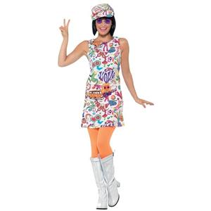 Smiffys Women's 60s Groovy Chick Costume, Multi, Small