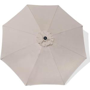 ontheway 11FT Patio Umbrella Enhanced Replacement Canopy Market Table 8 Ribs Umbrella Canopy (Beige)