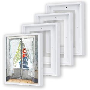 4 Pack Floater Frames for 16"x20"Art Paintings with 0.6"~0.9"Deep White