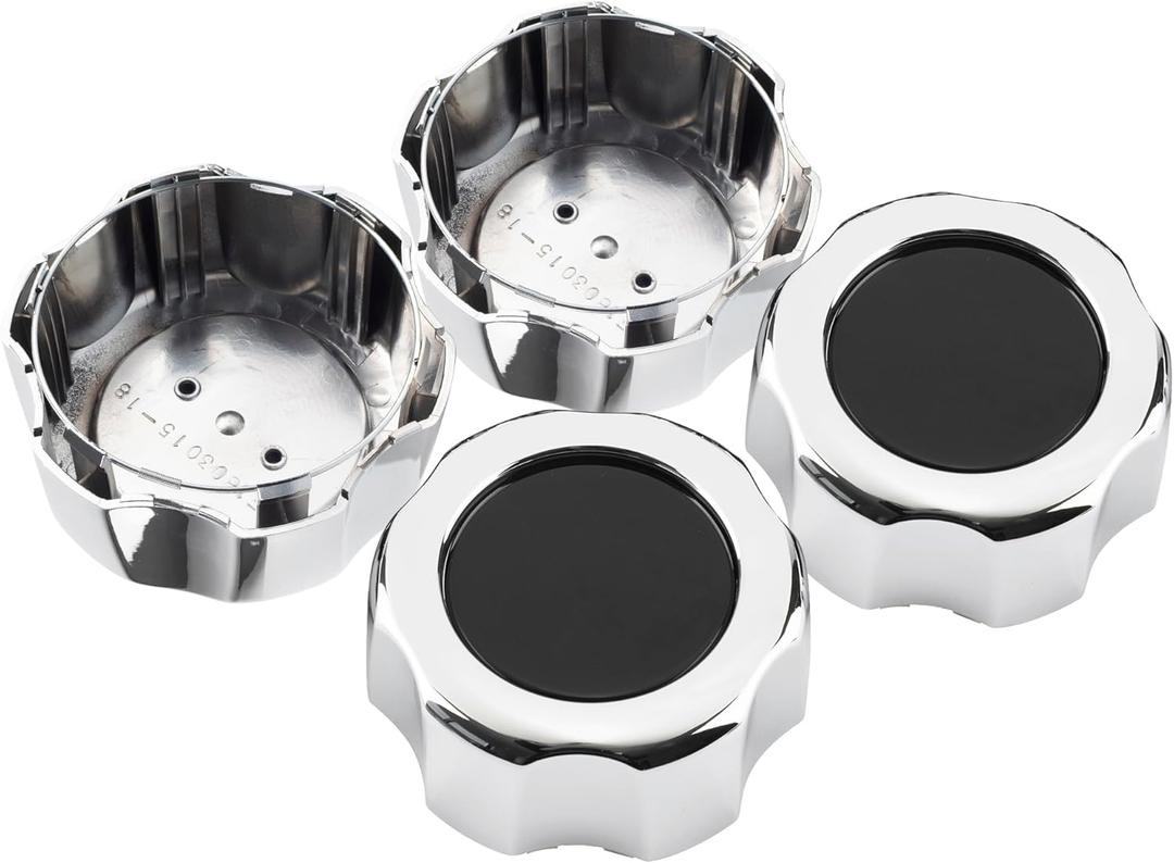 4PCS 132mm(5.18in) Wheel Center Caps Wheel Rims Replacement 40315-89P15 40315-7Z100 Chrome Hub Caps, Compatible with Pathfinder Xterra Frontier Qx4 Rim Caps (OD: 132mm(5.18in) ID: 112.6mm(4.43in))