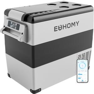EUHOMY 59QT 12 Volt Refrigerator, -4℉~68℉ Portable Fridge for Car