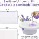 Commode Liners with Absorbent Pads for Bedside Commode, 100 Lavender Scented Commode Liners and Pads, Potty Bags for Portable Toilet, Potty Chair Liners, Commode Toilet Camping Toilet Bags